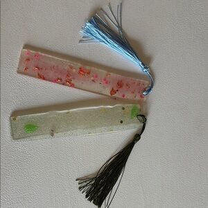 Elegant Resin Bookmark Set with Tassels